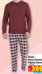 ERKEK EKOSE DESENLİ PİJAMA TAKIMI